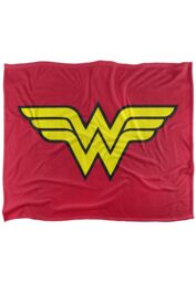 Warner Brothers Dco Logo Officially Licensed Silky Touch Super Soft Throw Blanket 152 x 127 cm in White - thumbnail 1