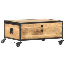 Berkfield Home Beautiful Coffee Table 70x50x33 cm Solid Mango Wood in Brown - Size: 70 x 50 x 33 cm - thumbnail 9