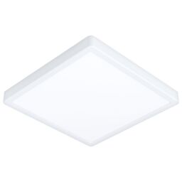 Loops Wall Flush Ceiling Light White Shade Square White Plastic Bulb LED 20W Included