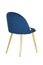 Life Interiors Single Lucia Ergonomic Velvet Dining Chair with Wooden Legs, Modern Upholstered Accent Chair in Royal - thumbnail 4