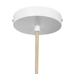 Wyld and Coco Rattan Pendant Lamp Beige Polyester Shade Boho in Natural - thumbnail 6