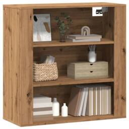 Berkfield Home Wall Cabinet Artisian Oak 80x33x80 cm Engineered Wood in Brown - Size: 80 x 33 x 80 cm - thumbnail 1