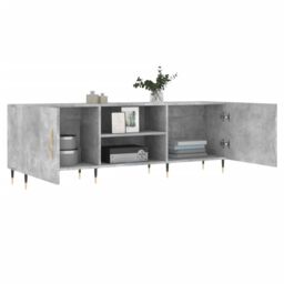 Berkfield Home TV Cabinet Concrete Grey 150x30x50 cm Engineered Wood - Size: 150 x 30 x 50 cm - thumbnail 4