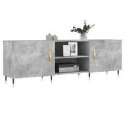 Berkfield Home TV Cabinet Concrete Grey 150x30x50 cm Engineered Wood - Size: 150 x 30 x 50 cm - thumbnail 3