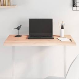 Berkfield Home Table Top 80x40x2 cm Untreated Solid Wood Oak Live Edge in Light Brown - Size: 80 x 40 x 2 cm - thumbnail 2
