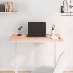 Berkfield Home Table Top 80x40x2 cm Untreated Solid Wood Oak Live Edge in Light Brown - Size: 80 x 40 x 2 cm - thumbnail 1