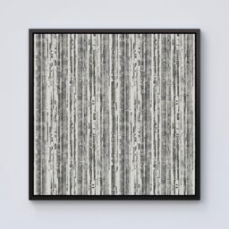 Warren Reed - Designer Washed Out Canvas Pattern Framed Canvas in Black - Size: w10 inch x h10 inch - thumbnail 1