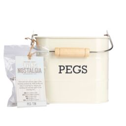 Living Nostalgia Antique Cream Peg Tin - thumbnail 4