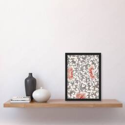Artery8 Owen Jones Ornamental Flower Filigree Pattern Framed Wall Art Print in White - Size: A4 - thumbnail 4