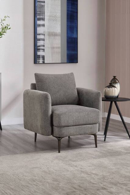 More4Homes Sofia 1 Seater Fabric Sofa in Taupe - image 1