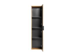 Vente-unique Fluted Wall-Hung Bathroom Tall Unit - Light Natural - H140 Cm - ZEVARA in Light Oak - thumbnail 7