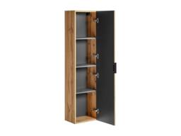 Vente-unique Fluted Wall-Hung Bathroom Tall Unit - Light Natural - H140 Cm - ZEVARA in Light Oak - thumbnail 8