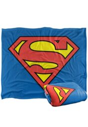 Warner Brothers Superman Logo Officially Licensed Silky Touch Super Soft Throw Blanket 152 x 127 cm in White - thumbnail 2