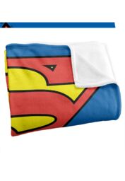 Warner Brothers Superman Logo Officially Licensed Silky Touch Super Soft Throw Blanket 152 x 127 cm in White - thumbnail 3