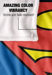 Warner Brothers Superman Logo Officially Licensed Silky Touch Super Soft Throw Blanket 152 x 127 cm in White - thumbnail 4