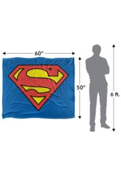 Warner Brothers Superman Logo Officially Licensed Silky Touch Super Soft Throw Blanket 152 x 127 cm in White - thumbnail 5