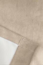 Enhanced Living 100% Blackout Luxury Supersoft Velvet Thermal Tape Top Door Curtain Panel in Cream - Size: 168 cm width x 214 cm drop - thumbnail 5