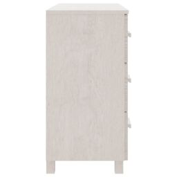 Berkfield Home Sideboard HAMAR White 90x40x80 cm Solid Pinewood - Size: 90 x 40 x 80 cm - thumbnail 4