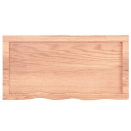 Berkfield Home Wall Shelf Light Brown 80x40x(2-6) cm Treated Solid Wood Oak - thumbnail 5