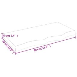 Berkfield Home Wall Shelf Light Brown 80x40x(2-6) cm Treated Solid Wood Oak - thumbnail 4