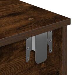 Berkfield Home Wall Shelf with Drawers Smoked Oak 60x25x15 cm Engineered Wood in Brown - Size: 60 x 25 x 15 cm - thumbnail 9