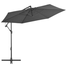 Berkfield Home Cantilever Umbrella with Aluminium Pole 300 cm Anthracite in Black - thumbnail 1