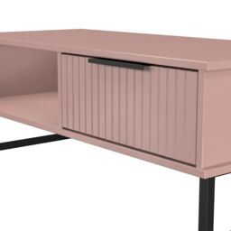 Ready Assembled 2 U Menai 1 Drawer Coffee Table (Ready Assembled) in Dusty Pink - Size: Medium - thumbnail 5