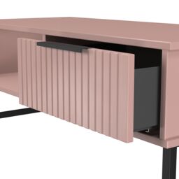 Ready Assembled 2 U Menai 1 Drawer Coffee Table (Ready Assembled) in Dusty Pink - Size: Medium - thumbnail 6