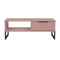 Ready Assembled 2 U Menai 1 Drawer Coffee Table (Ready Assembled) in Dusty Pink - Size: Medium - thumbnail 2