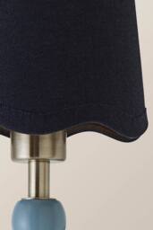 ValueLights Bobbins Pastel Bobble Wall Light & Navy Linen Shade & Bulb in Dark Navy - thumbnail 4