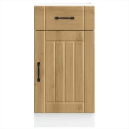 Berkfield Home Kitchen Base Cabinet Lucca Artisan Oak Engineered Wood in Brown - thumbnail 4