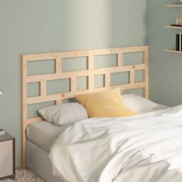 Berkfield Home Bed Headboard 126x4x100 cm Solid Wood Pine in Brown - Size: 126 x 4 x 100 cm - thumbnail 1