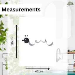 Marco Paul Caterpillar Metal Black Toilet Roll Holder Bathroom Accessories - thumbnail 2
