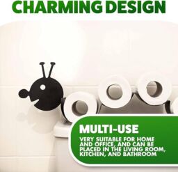 Marco Paul Caterpillar Metal Black Toilet Roll Holder Bathroom Accessories - thumbnail 5