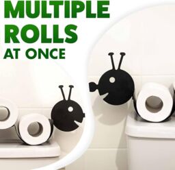 Marco Paul Caterpillar Metal Black Toilet Roll Holder Bathroom Accessories - thumbnail 6