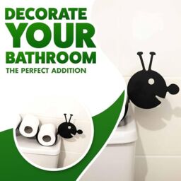 Marco Paul Caterpillar Metal Black Toilet Roll Holder Bathroom Accessories - thumbnail 4