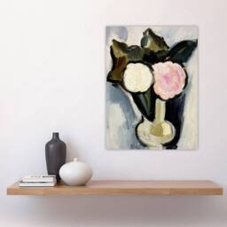 "Artery8 Pink & White Flowers in a Vase Hartley Wall Art Poster Print - Size: W24"" x H32""" - thumbnail 4
