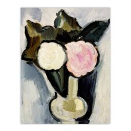 "Artery8 Pink & White Flowers in a Vase Hartley Wall Art Poster Print - Size: W24"" x H32""" - thumbnail 1