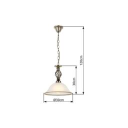 Netlighting Odin Dome Pendant Ceiling Light Old Brass Satined Glass Shade 1x E27 in Bronze - thumbnail 4