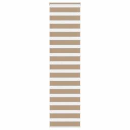 Berkfield Home Elegant Zebra Blind Sand Brown 65x230 cm Fabric Width 60.9 cm Pol - thumbnail 2