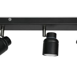 ValueLights Benton Adjustable Spotlight IP44 Rated Bathroom 3 Bar Ceiling Light in Black - thumbnail 4