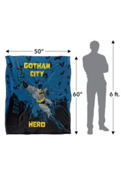 DC Comics Batman Gotham City Hero Blanket 152 x 127 cm in White - thumbnail 5