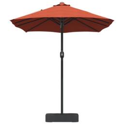 Berkfield Home Modern Garden Parasol Folding Terracotta 385 x 209 x 244 cm Fabric - thumbnail 5