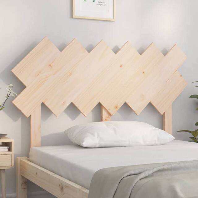 Berkfield Home Beautiful Bed Headboard 122.5x3x80.5 cm Solid Wood Pine in Light Tan - image 1
