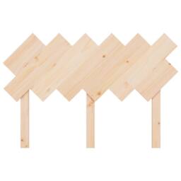 Berkfield Home Beautiful Bed Headboard 122.5x3x80.5 cm Solid Wood Pine in Light Tan - thumbnail 4