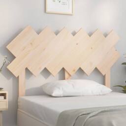 Berkfield Home Beautiful Bed Headboard 122.5x3x80.5 cm Solid Wood Pine in Light Tan - thumbnail 2