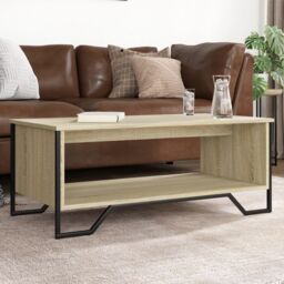 Berkfield Home Coffee Table Sonoma Oak 100x51x40 cm Engineered Wood in Brown - Size: 100 x 51 x 40 cm - thumbnail 1
