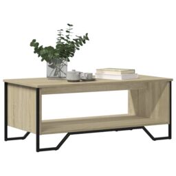 Berkfield Home Coffee Table Sonoma Oak 100x51x40 cm Engineered Wood in Brown - Size: 100 x 51 x 40 cm - thumbnail 4