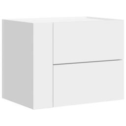 Berkfield Home Decorative Wall-mounted Bedside Cabinet White 45x30x35 cm - Size: 45 x 30 x 35 cm - thumbnail 3