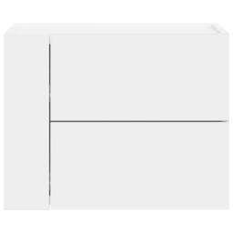 Berkfield Home Decorative Wall-mounted Bedside Cabinet White 45x30x35 cm - Size: 45 x 30 x 35 cm - thumbnail 4